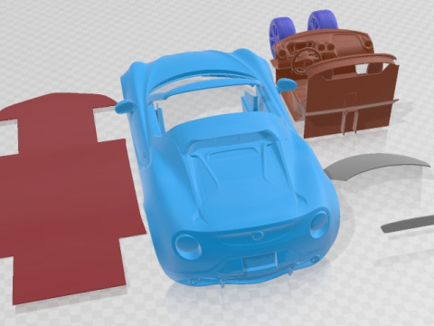 Alfa Romeo 4C Spider 2015 Printable Car Modello di stampa 3D