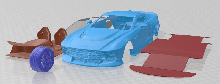 Aston Martin Victor 2022 Printable Car 3D 打印模型 .c4d .max .obj .3ds .fbx .stl .blend 