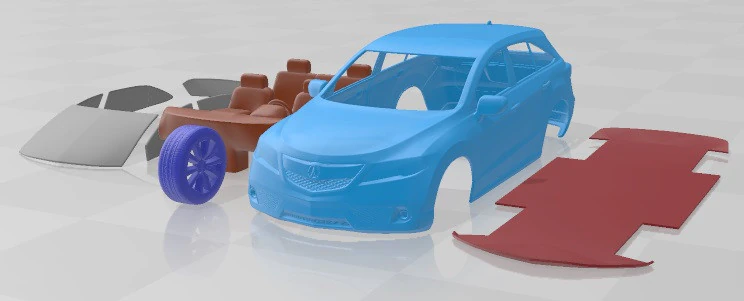 Acura RDX 2013 Printable Car 3D Print Model .c4d .max .obj .3ds .fbx .stl .blend 