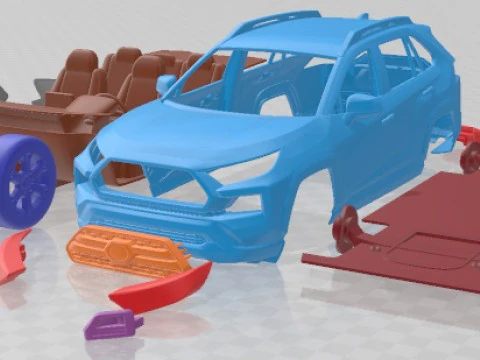 Auto stampabile Toyota Rav4 Trd 2020 v3 Modello di stampa 3D