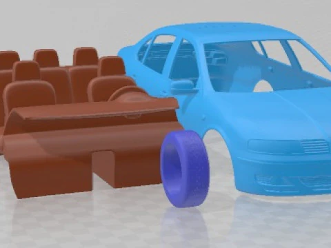 Seat Toledo 1999 Printable Car 3D Print Model