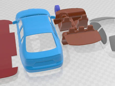 Seat Toledo 1999 Printable Car 3D Print Model