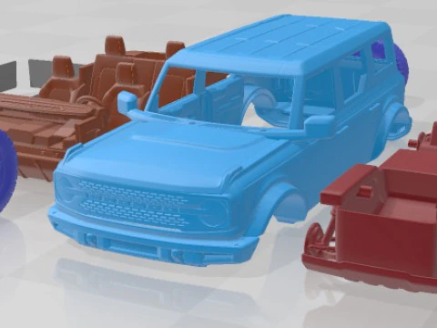 Bronco 2021 4 Door Printable Car 3D Print Model