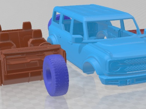 Bronco 2021 4 Door Printable Car Modello di stampa 3D
