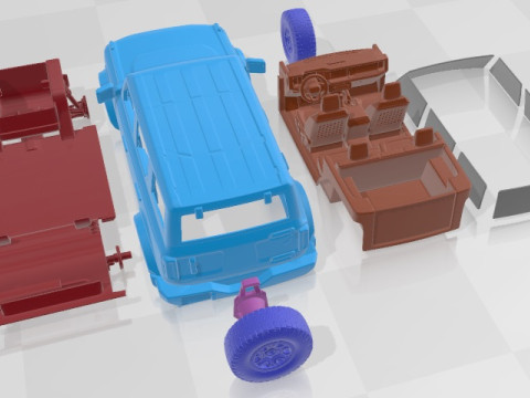 Bronco 2021 4 Door Printable Car Modello di stampa 3D