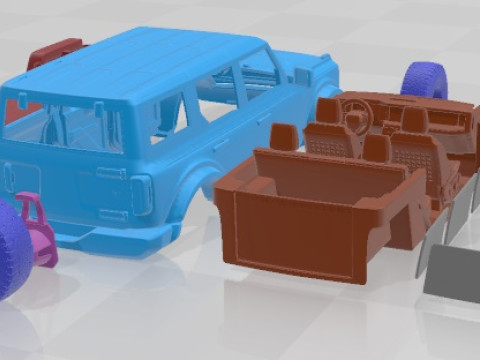 Bronco 2021 4 Door Printable Car Modello di stampa 3D