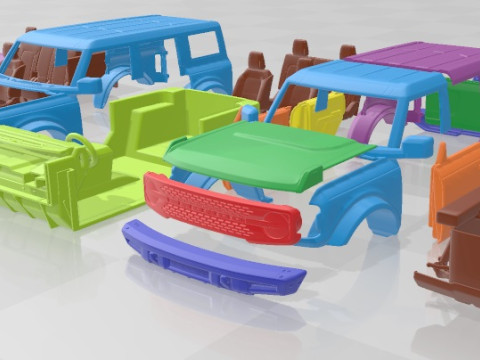 Bronco 2021 4 Door Printable Car 3D Print Model