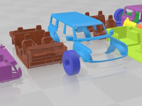 Bronco 2021 4 Door Printable Car 3D Print Model
