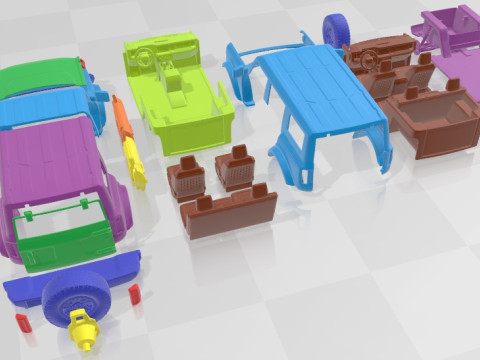Bronco 2021 4 Door Printable Car 3D Print Model