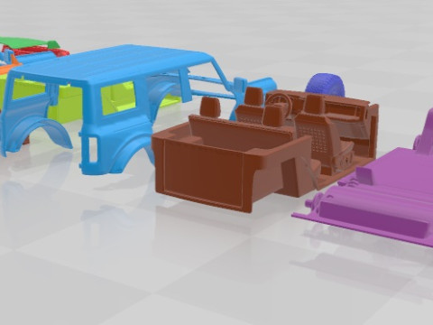 Bronco 2021 4 Door Printable Car 3D Print Model