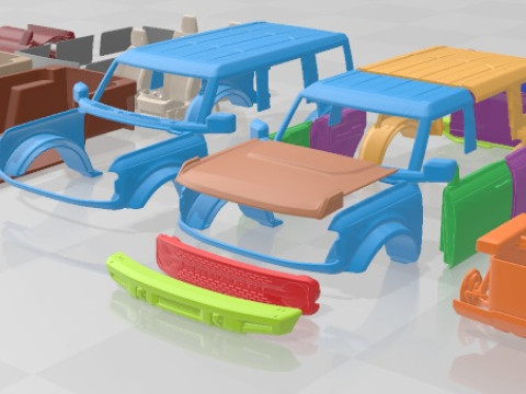 Bronco 2021 4 Door Printable Car 3D Print Model