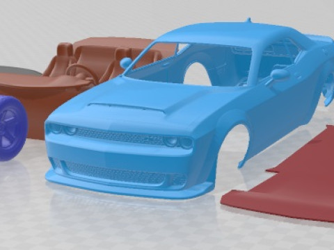 Dodge Challenger SRT Demon 2018 Printable Car Modelo de impresión 3D