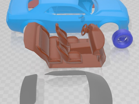 Dodge Challenger SRT Demon 2018 Printable Car 3Dプリントモデル
