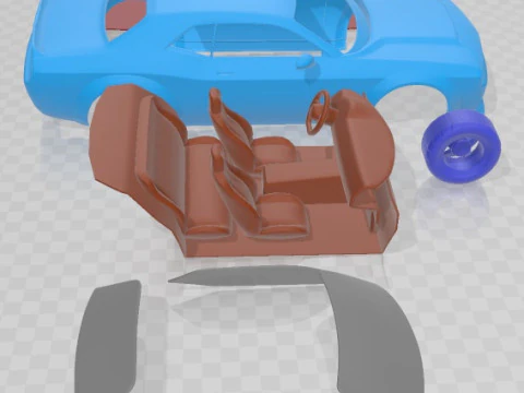 Dodge Challenger SRT Demon 2018 Printable Car 3D Print Model