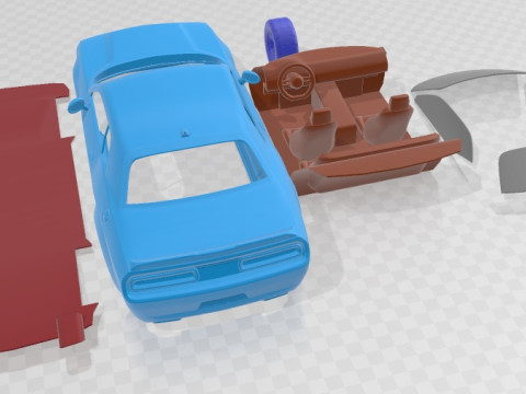 Dodge Challenger SRT Demon 2018 Printable Car 3Dプリントモデル