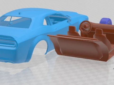 Dodge Challenger SRT Demon 2018 Printable Car 3D Print Model