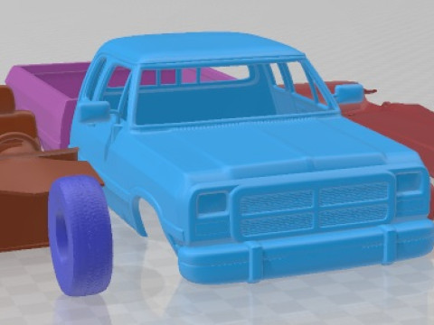 Dodge Ram Club 1991 Printable Car 3D Принт Модель