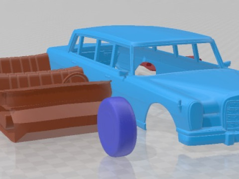Mercedes Benz 600 W100 Pullman 1964 Printable Car Modelo de impresión 3D