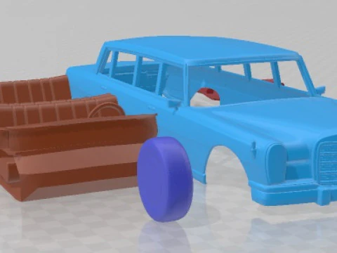 Mercedes Benz 600 W100 Pullman 1964 Printable Car 3D Print Model