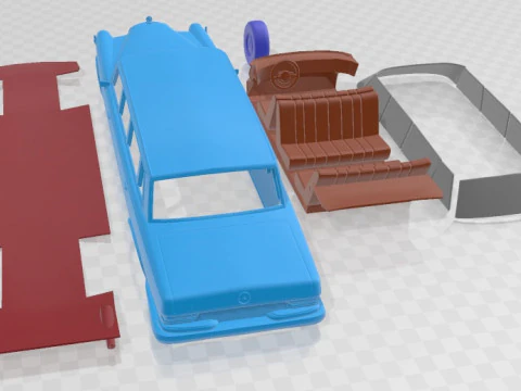 Mercedes Benz 600 W100 Pullman 1964 Printable Car 3D Print Model