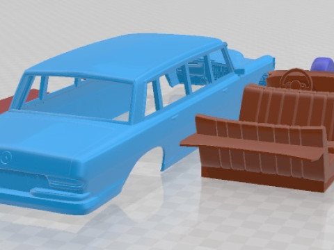 Mercedes Benz 600 W100 Pullman 1964 Printable Car Modelo de impresión 3D