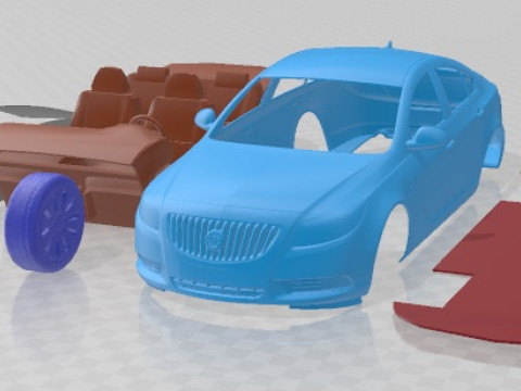 Buick Regal 2011 Printable Car Model Cetak 3D
