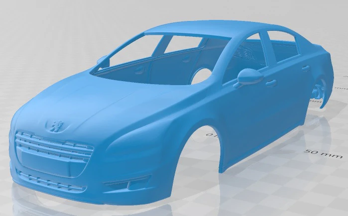 Peugeot 508 2011 Printable Body Car 3D Print Model .c4d .max .obj .3ds .fbx .stl .blend 