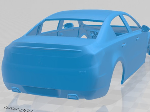 Peugeot 508 2011 Printable Body Car Modello di stampa 3D