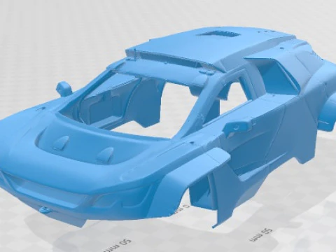 Carro com carroceria imprim&iacute;vel Peugeot 3008 Dakar Modelo de Impressão 3D
