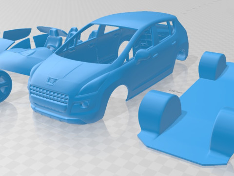 Peugeot 3008 2010 Printable Car 3D 프린트 모델