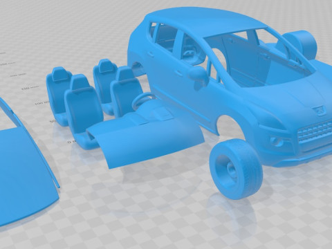 Peugeot 3008 2010 Printable Car 3Dプリントモデル