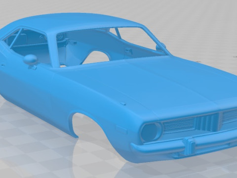 Plymouth Barracuda 1974 Printable Body Car 3D 打印模型