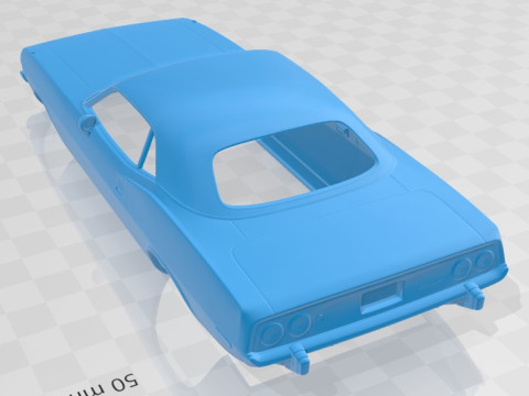 Plymouth Barracuda 1974 Printable Body Car 3D 打印模型