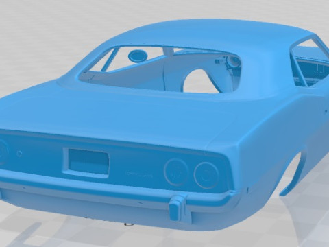 Plymouth Barracuda 1974 Printable Body Car 3D 打印模型