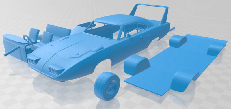 Plymouth Road Runner Superbird 1970 Printable Car 3D Print Model .c4d .max .obj .3ds .fbx .stl .blend 