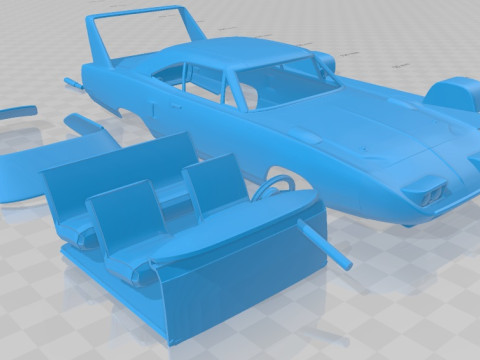 Plymouth Road Runner Superbird 1970 Printable Car 3D-printmodel