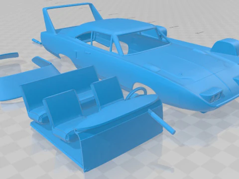 Plymouth Road Runner Superbird 1970 Printable Car 3D Print Model