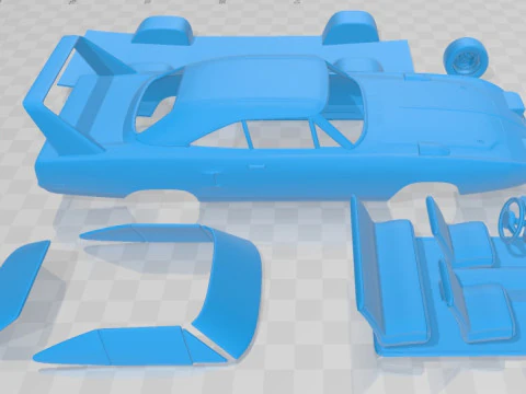 Plymouth Road Runner Superbird 1970 Printable Car 3D Print Model