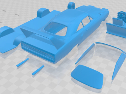 Plymouth Road Runner Superbird 1970 Printable Car 3D-printmodel