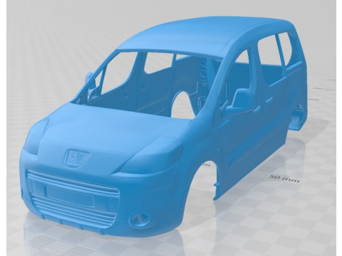 Peugeot Partner Tepee 2011 Printable Body Van 3Dプリントモデル