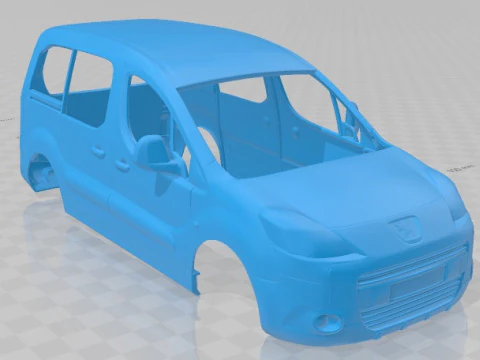 Peugeot Partner Tepee 2011 Printable Body Van 3D Print Model