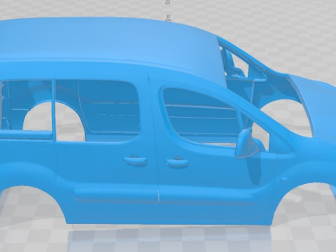 Peugeot Partner Tepee 2011 Printable Body Van Modelo de Impressão 3D