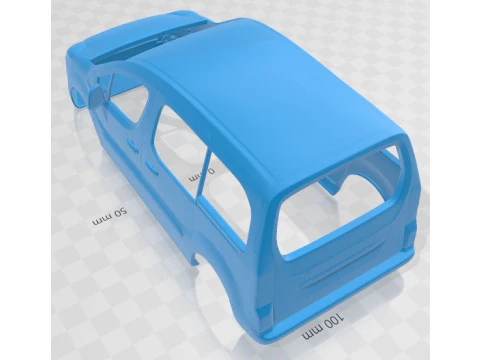Peugeot Partner Tepee 2011 Printable Body Van 3D Print Model