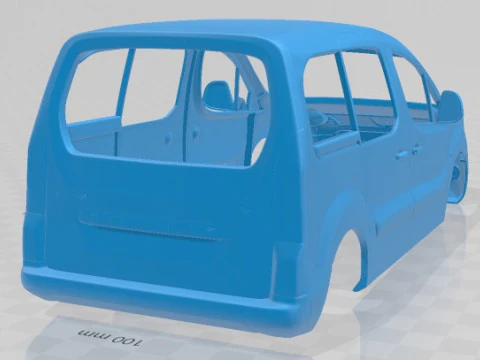 Peugeot Partner Tepee 2011 Printable Body Van 3D Print Model