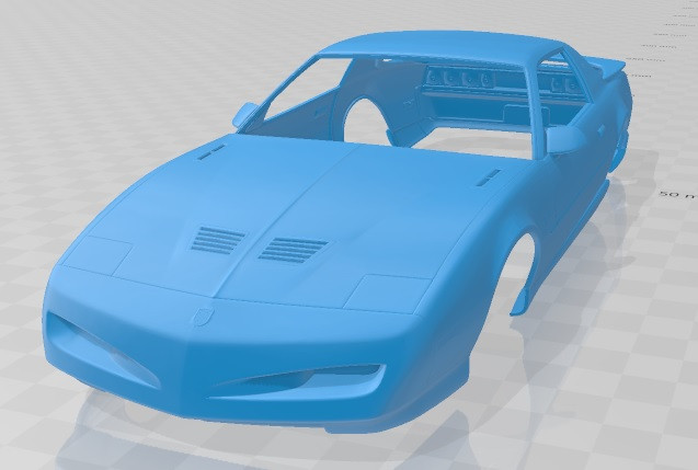 Pontiac Firebird Trans Am GTA 1991 Printable Body Car 3D-printmodel .c4d .max .obj .3ds .fbx .stl .blend