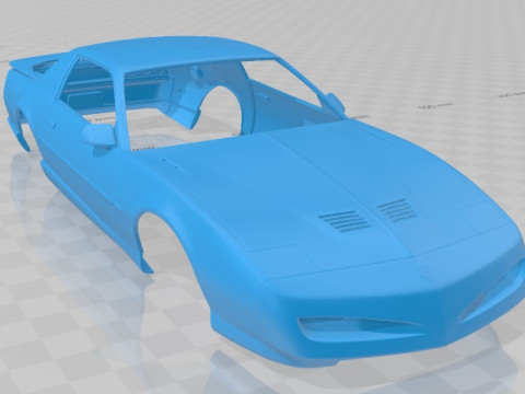 Pontiac Firebird Trans Am GTA 1991 Printable Body Car 3D-printmodel