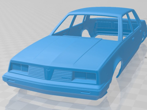 Pontiac 6000 STE 1983 Printable Body Car 3D-printmodel