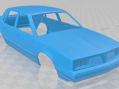 पोंटियाक 6000 एसटीई 1983 प्रिंट करने योग्य बॉडी कार 3D प्रिंट मॉडल