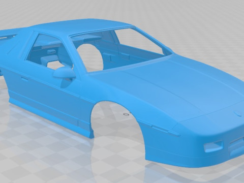 Pontiac Fiero GT 1985 Printable Body Car Modelo de Impressão 3D