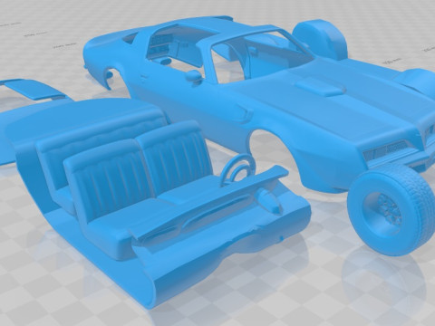 Pontiac Firebird Trans Am 1977 Printable Car Model Cetak 3D
